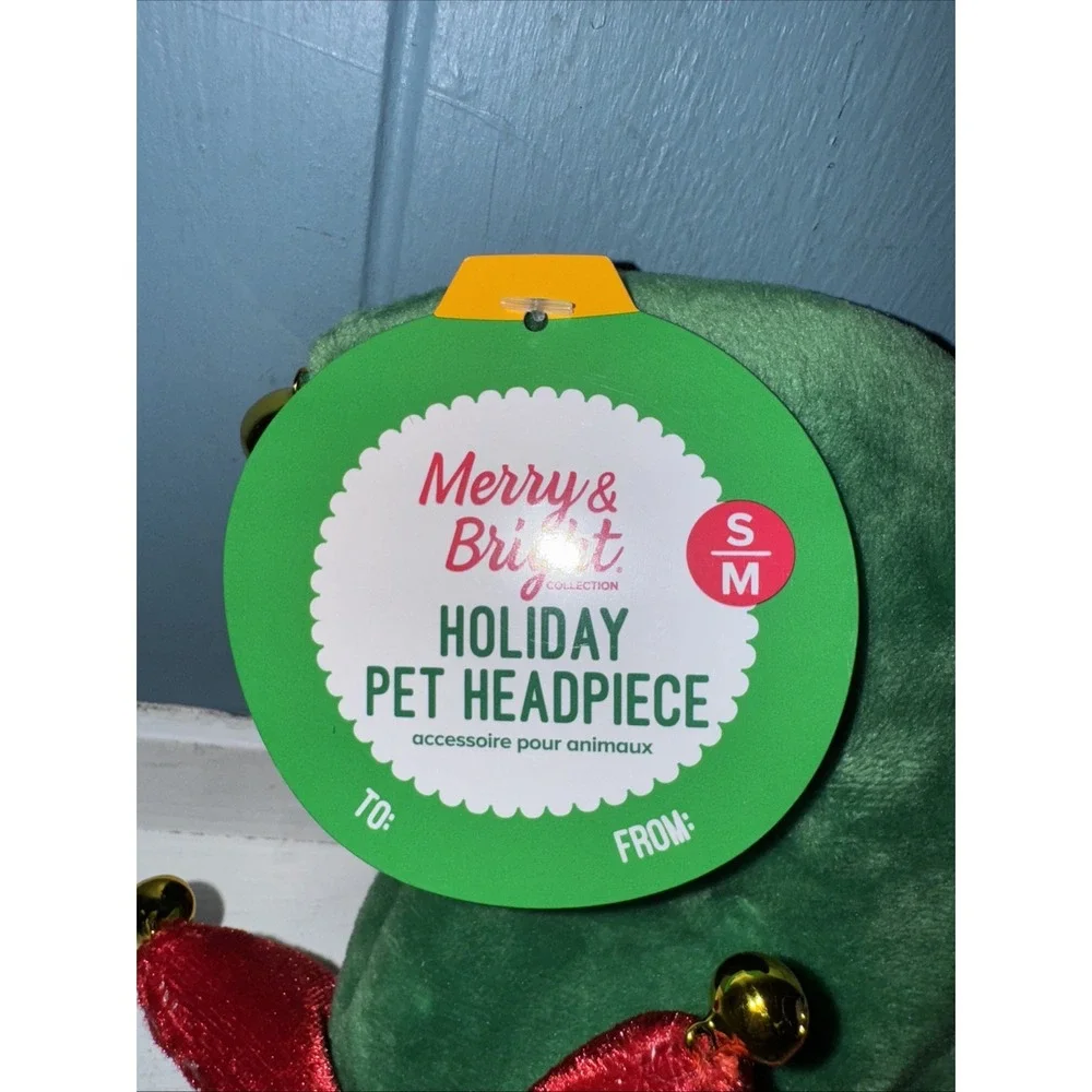 Merry & Bright Brand Holiday S Dog‎ Pet Headpiece Hat Christmas Tree Small ELF